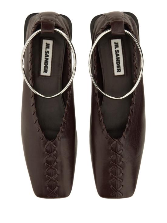 25FW 질샌더 플랫 슈즈 J15WZ0009 P4835209 Burgundy - JIL SANDER