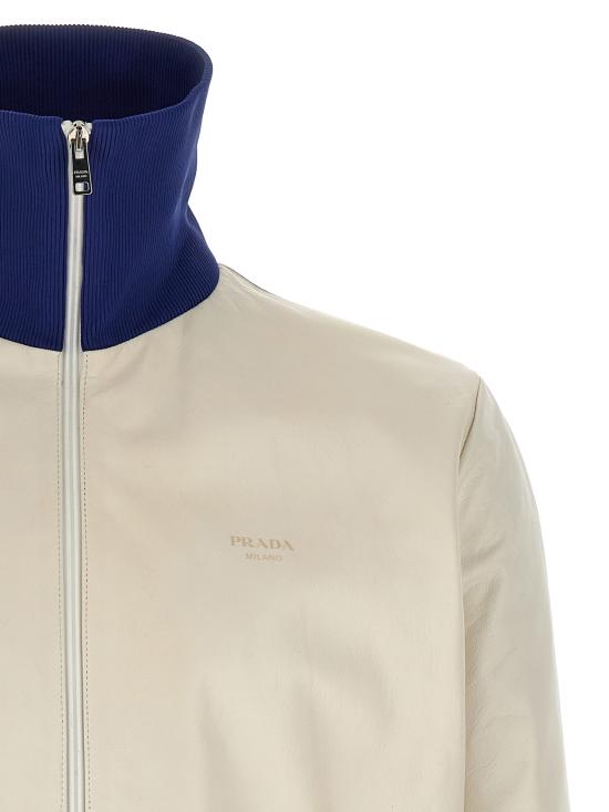 25FW 프라다 가죽 자켓 UPW563SOOO17FHF0009 White - PRADA