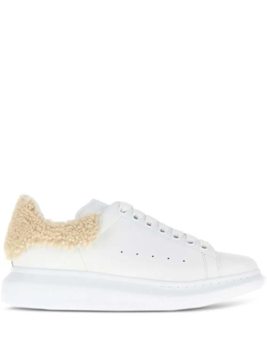 25FW 알렉산더 맥퀸 오버사이즈드 스니커즈 553770 WIAIW 9601 WHITE BEIGE