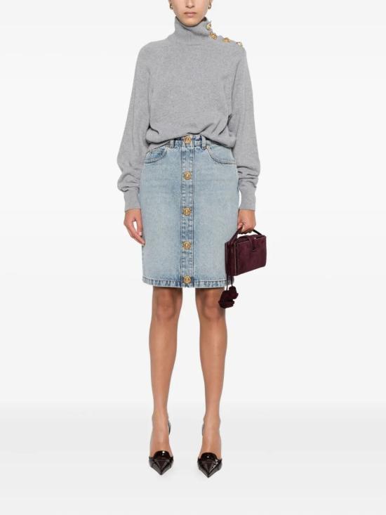 25FW 발망 터틀넥 FF0KF100KI87 9UB GRIS CHINE - BALMAIN