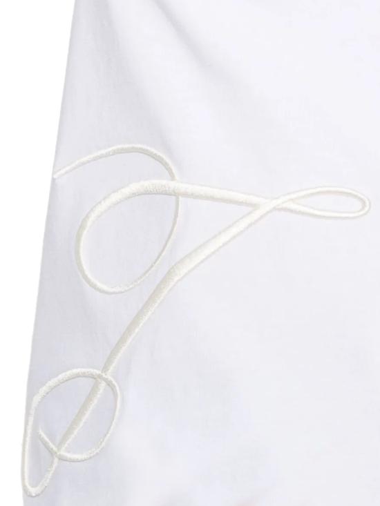 25FW 자크뮈스 반팔 티셔츠 TSW00549AJ00068 100 White - JACQUEMUS