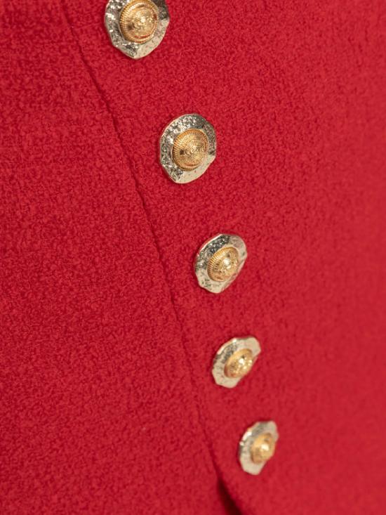 25FW 발망 미디 스커트 FF1LBA89WD03 3AC Rouge - BALMAIN