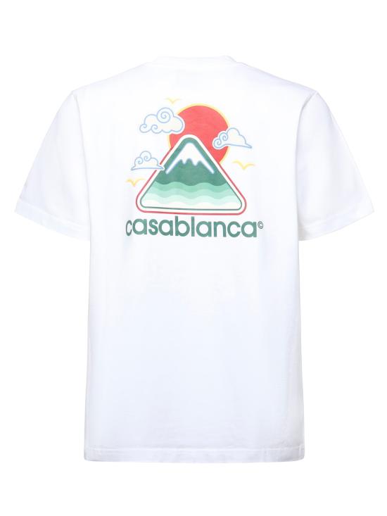 25FW 카사블랑카 반팔 티셔츠 MPF25JTS001 04 White - CASABLANCA