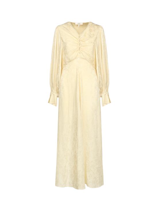 25FW 끌로에 미디 원피스 CHC25ARO31115 753 Powder Yellow