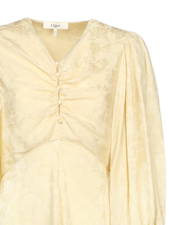 25FW 끌로에 미디 원피스 CHC25ARO31115 753 Powder Yellow - CHLOE