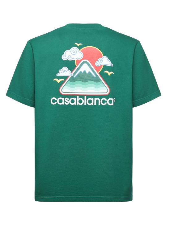 25SS 카사블랑카 반팔 티셔츠 MPF25JTS001 06 Green - CASABLANCA