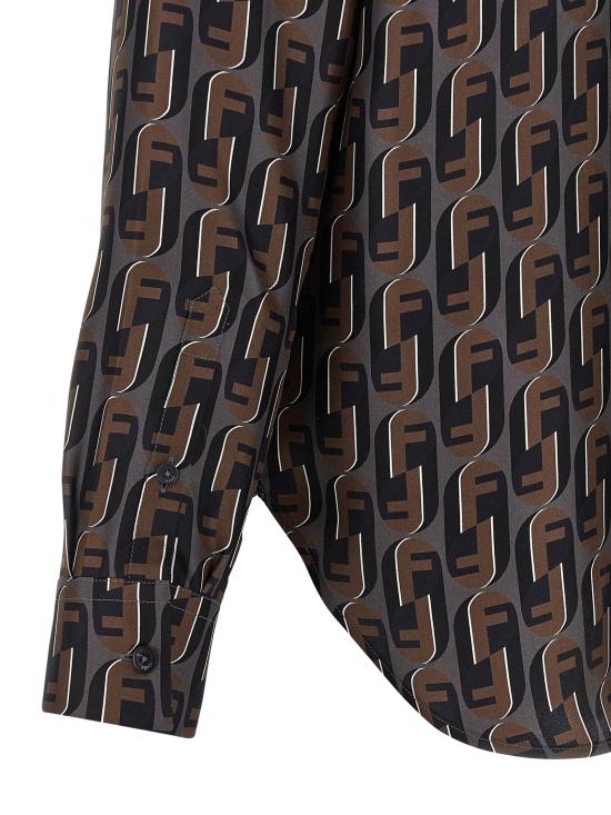 25FW 펜디 긴팔 셔츠 FS1319AVDB F1TRS Brown - FENDI