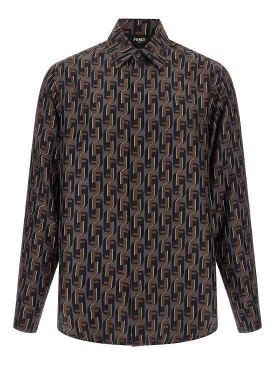 25FW 펜디 긴팔 셔츠 FS1319AVDB F1TRS Brown