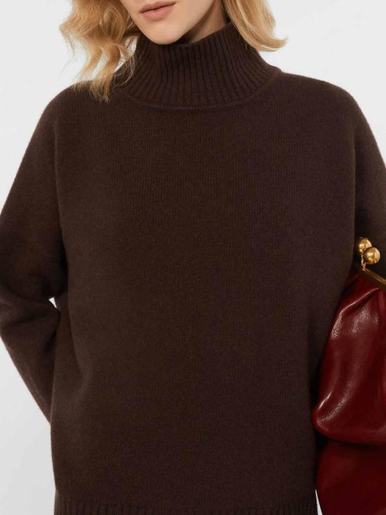  위켄드막스마라 탑 2525366112600007 Dark Brown - WEEKEND MAX MARA