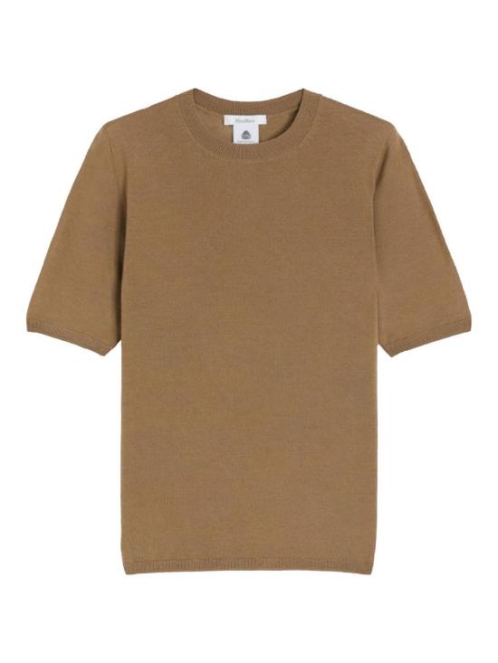 25FW 막스마라 GERICO 버진울 반소매 니트 반팔 티셔츠  2521366161600004 Brown