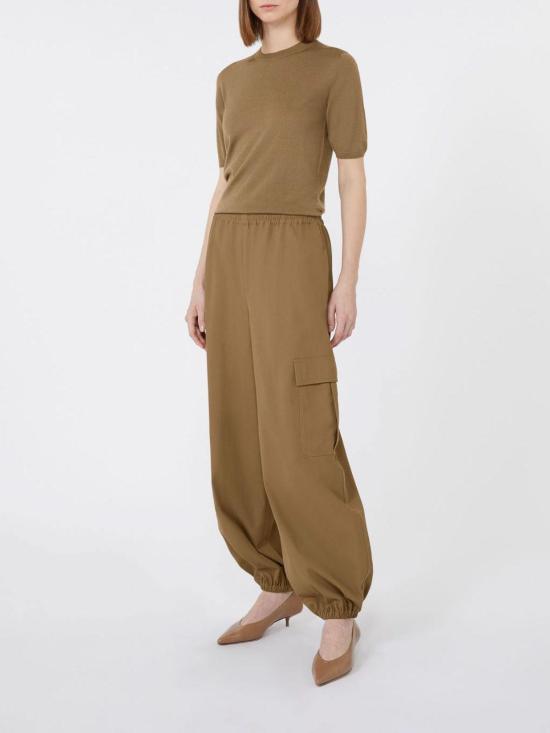 25FW 막스마라 GERICO 버진울 반소매 니트 반팔 티셔츠  2521366161600004 Brown - MAX MARA