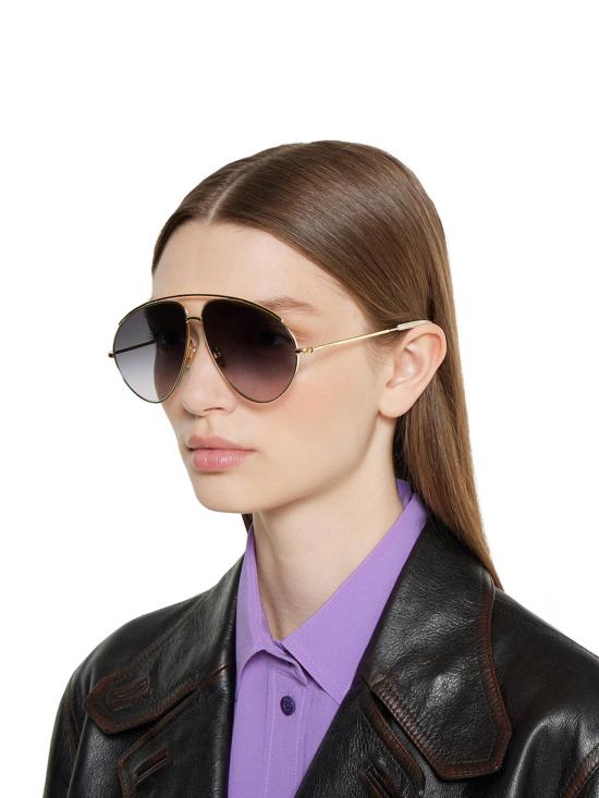 25FW 구찌 선글라스 851180I3330 8012 Golden - GUCCI