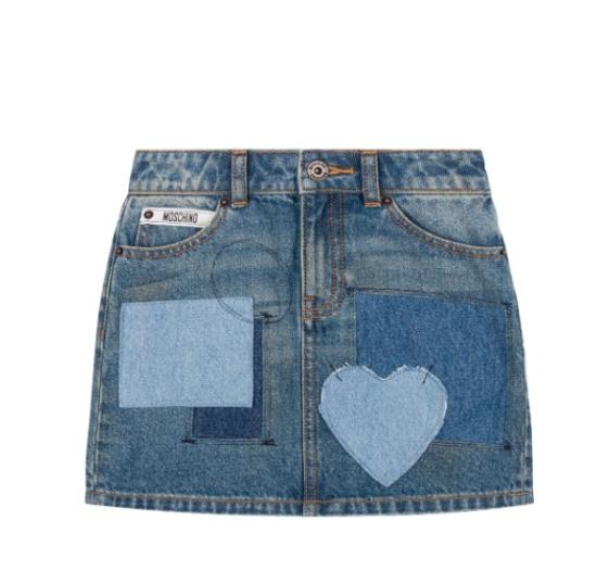 25FW [키즈] 모스키노 스커트 HDJ040L0E29 41040 Sky blue vintage