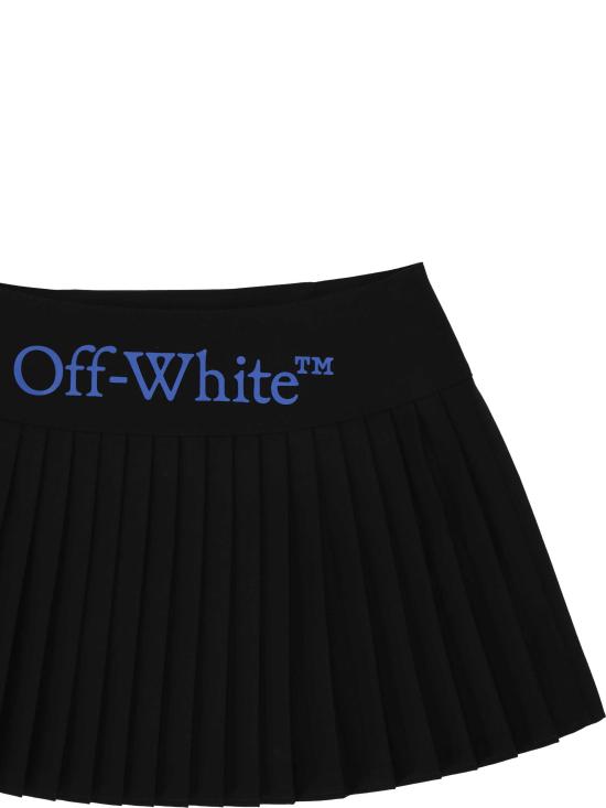 25FW 오프화이트 미디 스커트 OWCU01HF25FAB001 1047 BLACK ELEC - OFF WHITE