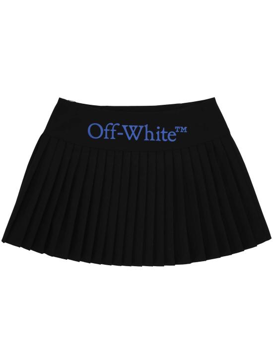 25FW 오프화이트 미디 스커트 OWCU01HF25FAB001 1047 BLACK ELEC - OFF WHITE