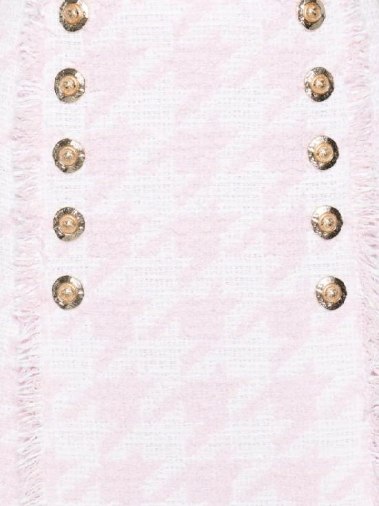 25FW 발망 미디 스커트 FF1LBA92CG17 GRD Blanc rose - BALMAIN