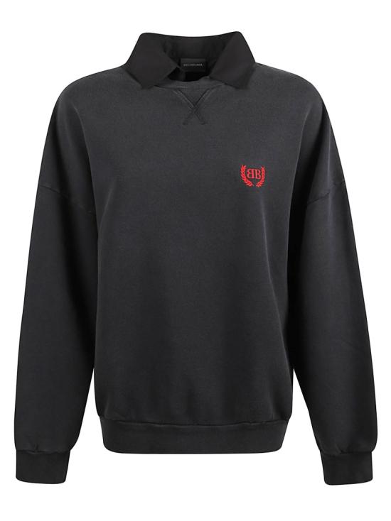 25FW 발렌시아가 폴로 티셔츠 837035WTSVC61041 Black