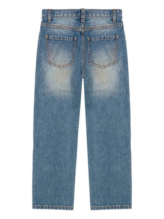 25FW [키즈] 모스키노 팬츠 HDP06PL0E29 41040 Sky blue vintage - MOSCHINO