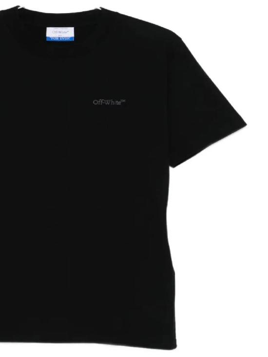 25FW 오프화이트 반팔 티셔츠 OMAA027C99JER01C 1011 BLACK AN - OFF WHITE