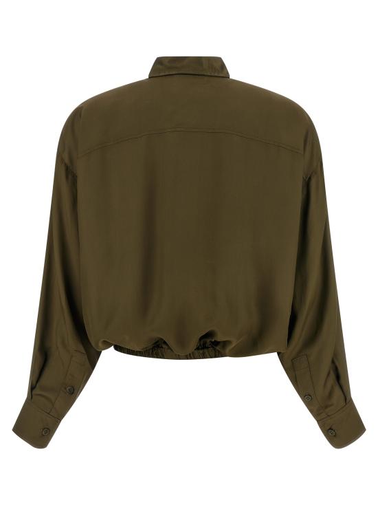 25FW 누드 블라우스 1103W2566312 Green - NUDE