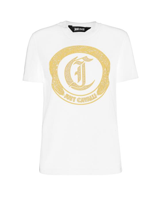 25FW 로베르토 카발리 반팔 티셔츠 79PAHE01 CJ110G03 White