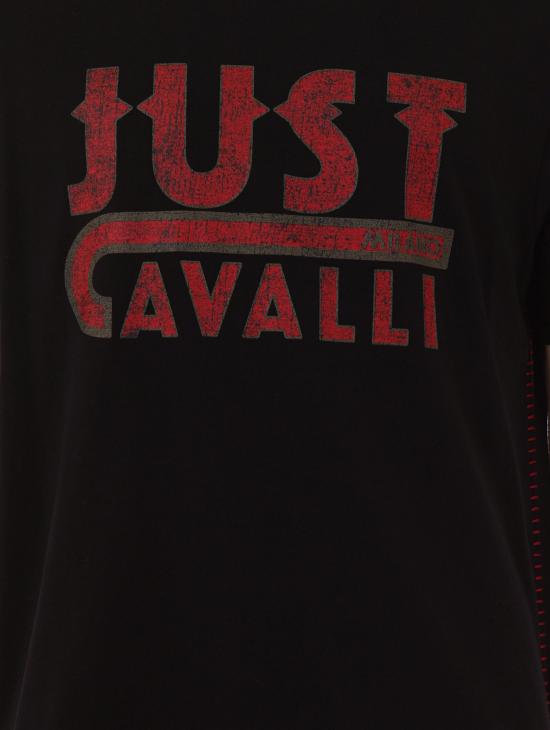 25FW 로베르토 카발리 반팔 티셔츠 79OAHE22 CJ110899 Black - ROBERTO CAVALLI