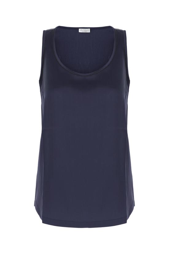 25FW 브루넬로 쿠치넬리 민소매 티셔츠 M0C59DE330 C7186 BLU FREDDO