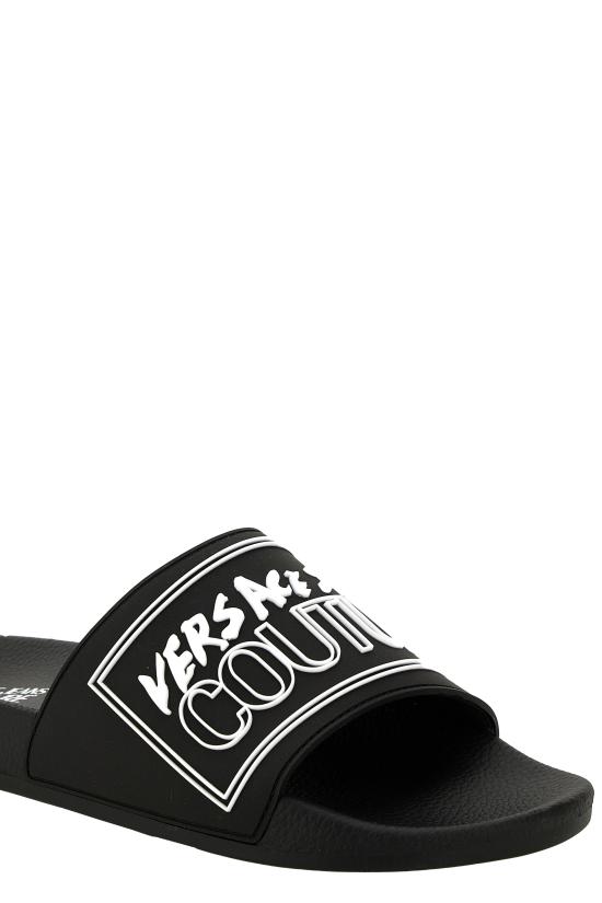 25FW 베르사체 샌들 79YA3SQ3 ZSC22899 Black - VERSACE