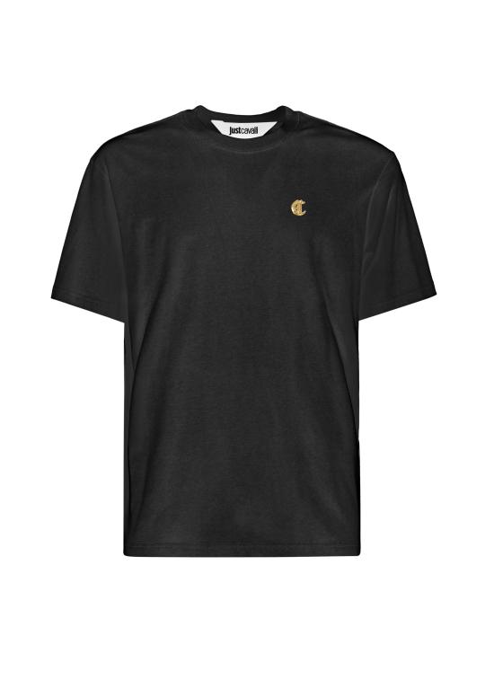 25FW 로베르토 카발리 반팔 티셔츠 79OAHT06 CJ500899 Black