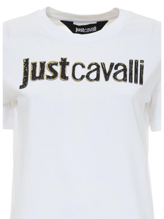 25FW 로베르토 카발리 반팔 티셔츠 79PAHT10 CJ500G03 White - ROBERTO CAVALLI