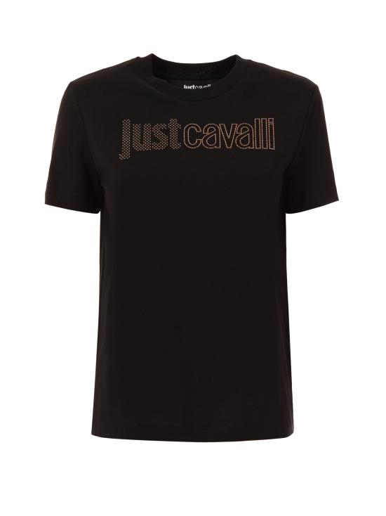 25FW 로베르토 카발리 반팔 티셔츠 79PAHE23 CJ110G89 Black