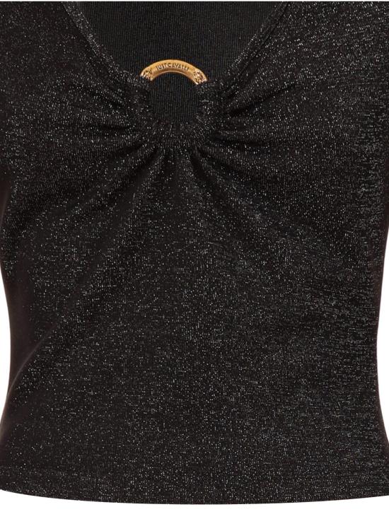 25FW 로베르토 카발리 반팔 티셔츠 79PAH638 J0253899 Black - ROBERTO CAVALLI