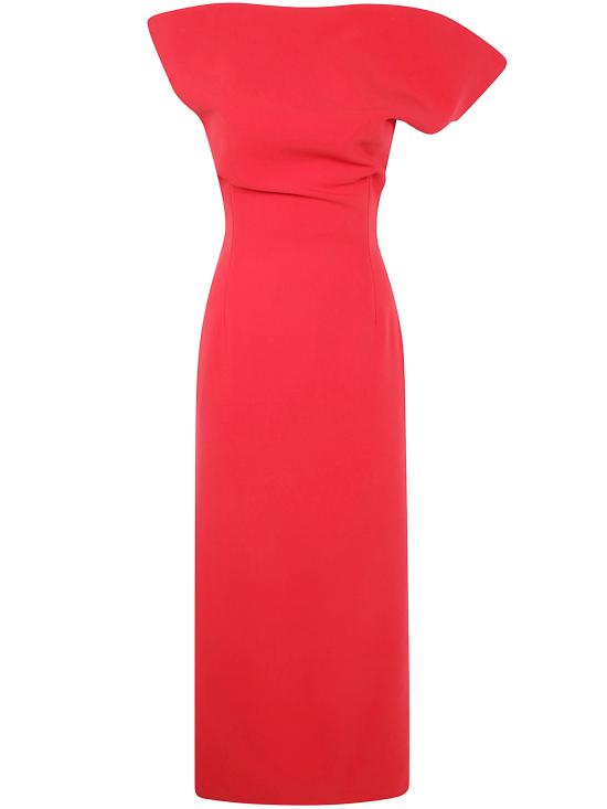 25FW 마그다뷰트림 미디 원피스 258925 RED