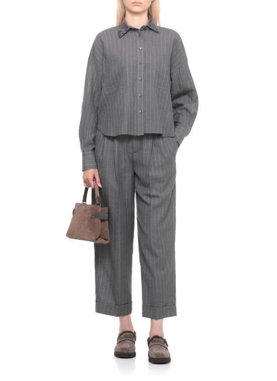 25FW 브루넬로 쿠치넬리 스트레이트 팬츠 MG908P8995 C040 Grey - BRUNELLO CUCINELLI