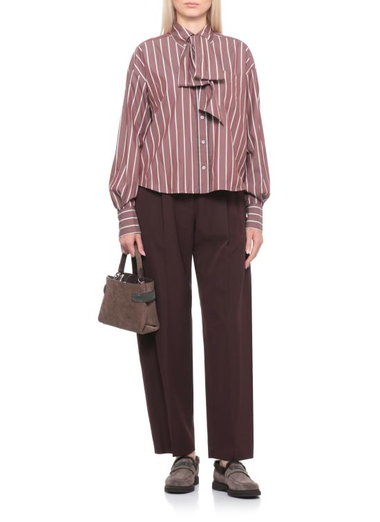 25FW 브루넬로 쿠치넬리 스트레이트 팬츠 MA033P9039 C4243 Purple - BRUNELLO CUCINELLI