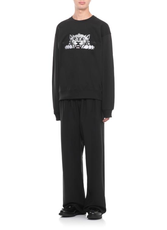25FW 겐조 해피 타이거 자수 스웨트셔츠 FF65SW265 4MF99J Black - KENZO
