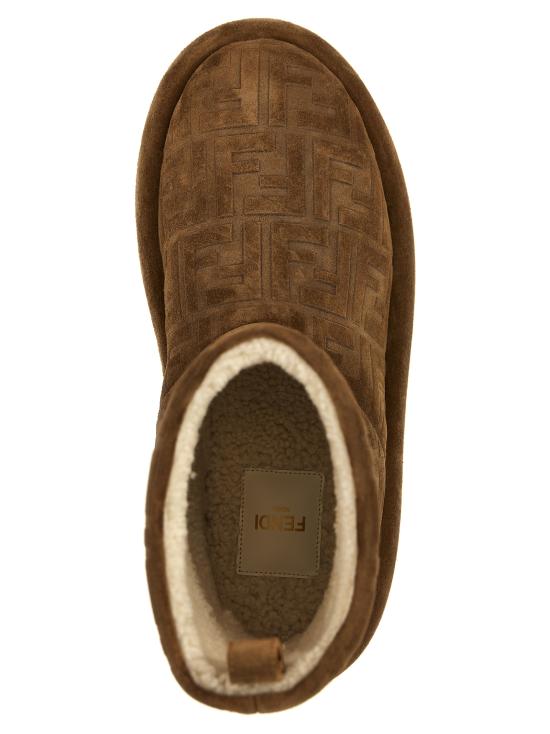 25FW 펜디 아프레 시크 FF 스웨이드 로우 부츠 8T8606ASA1F0C23 Brown - FENDI