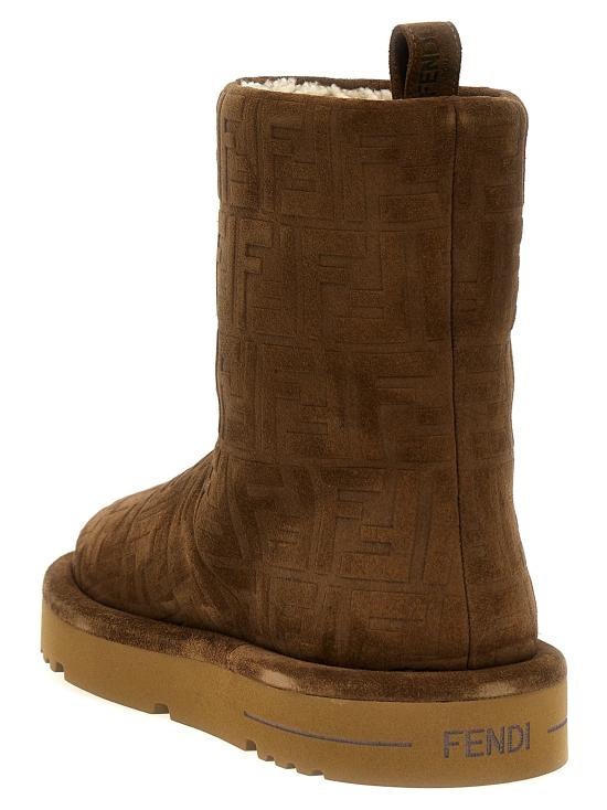 25FW 펜디 아프레 시크 FF 스웨이드 로우 부츠 8T8606ASA1F0C23 Brown - FENDI