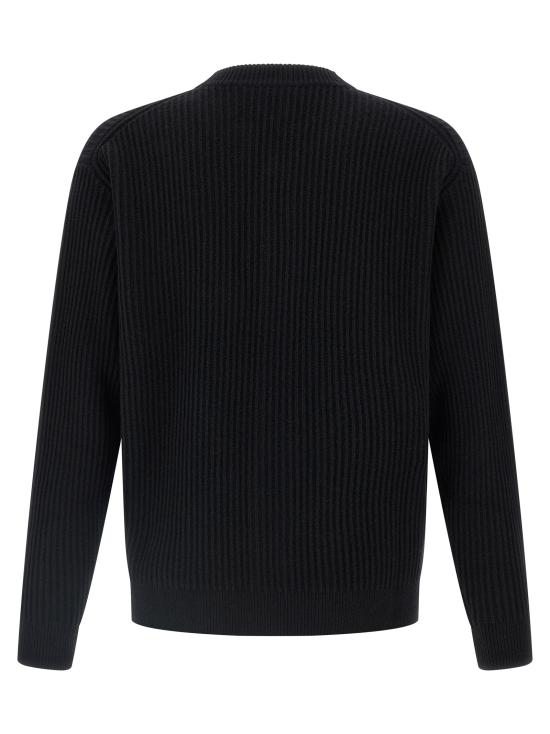 25FW 메종키츠네 폭스 헤드 울 립드 가디건  PM00508KT1149P199 - MAISON KITSUNE