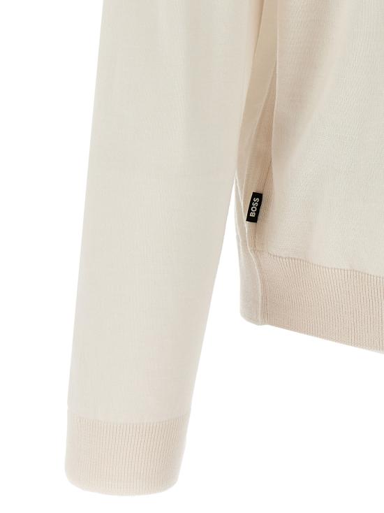 26SS 휴고보스 레귤러핏 코튼 캐주얼 니트 50468239131 White - HUGO BOSS