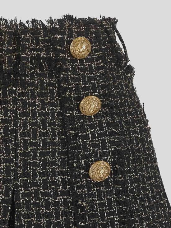  발망 미디 스커트 BF1LB870VD57EAD Black - BALMAIN