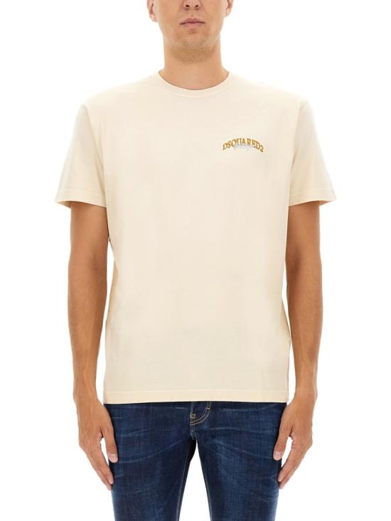 25FW 디스퀘어드2 반팔 티셔츠 S74GD1442 D20035127 Neutrals