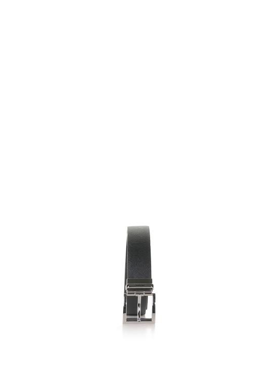 26FW 프라다 사피아노 가죽 벨트 2CC004 053 F0RD7 BLACK BALTIC BLUE DOM - PRADA