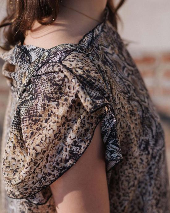  베이스레인지 롱 원피스 베이스렌지 레마 드레스 스네이크 - BASERANGE