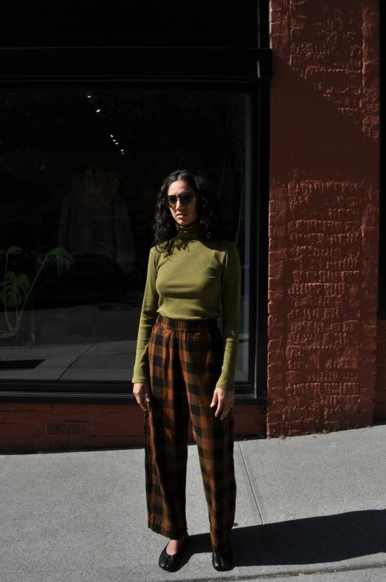  알리 골든 스트레이트 팬츠 엘라스틱 팬츠