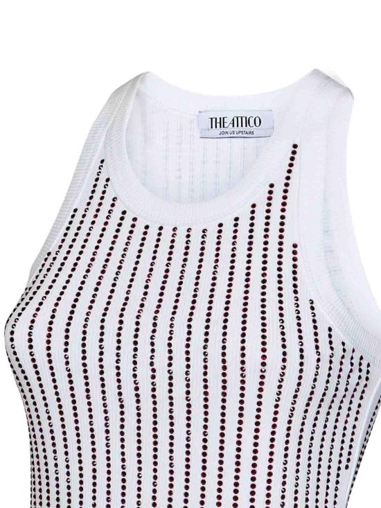 25FW 디 아티코 민소매 티셔츠 247WCT276J050R059 White - THE ATTICO