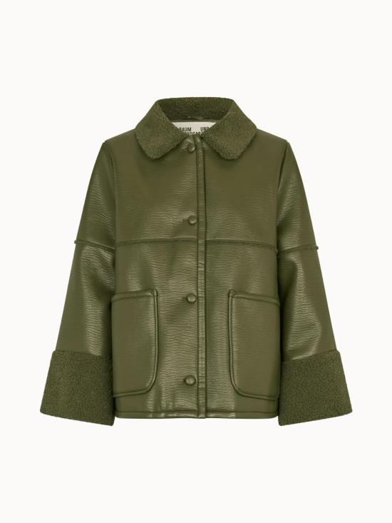  바움 운드 페르드가르텐 가죽 자켓 Baum Und Pferdgarten 버디 재킷 아이비 그린
