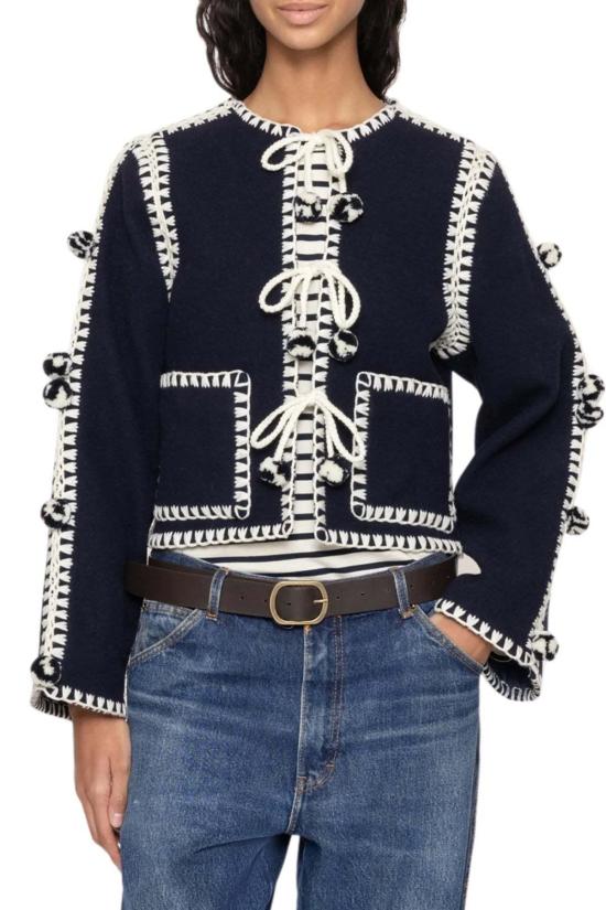  씨뉴욕 자켓 시 나이 애디슨 폼폼 재킷