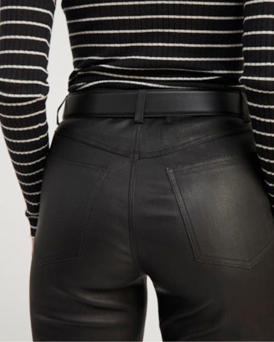  스프룸 데님 팬츠 스프링 5포켓 앵클 플레어 팬츠 블랙 - SPRWMN