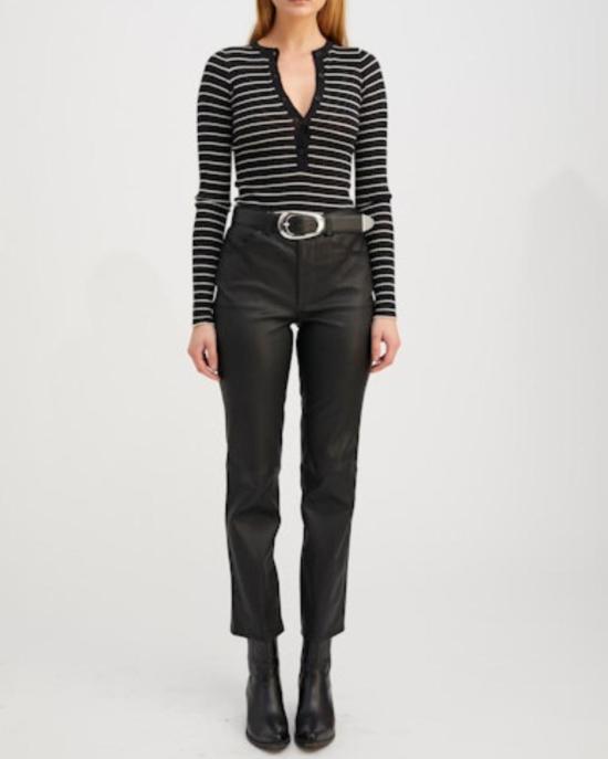  스프룸 데님 팬츠 스프링 5포켓 앵클 플레어 팬츠 블랙